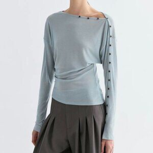 Insisfemme Buttoned Long Sleeve Top